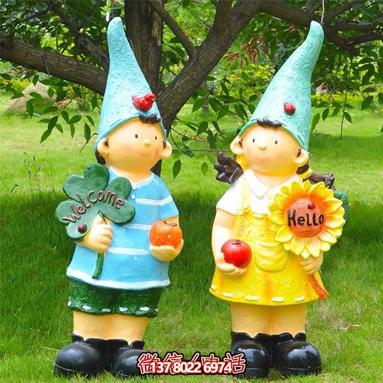 玻璃鋼制娃娃擺件，豐富你的戶外園林裝飾