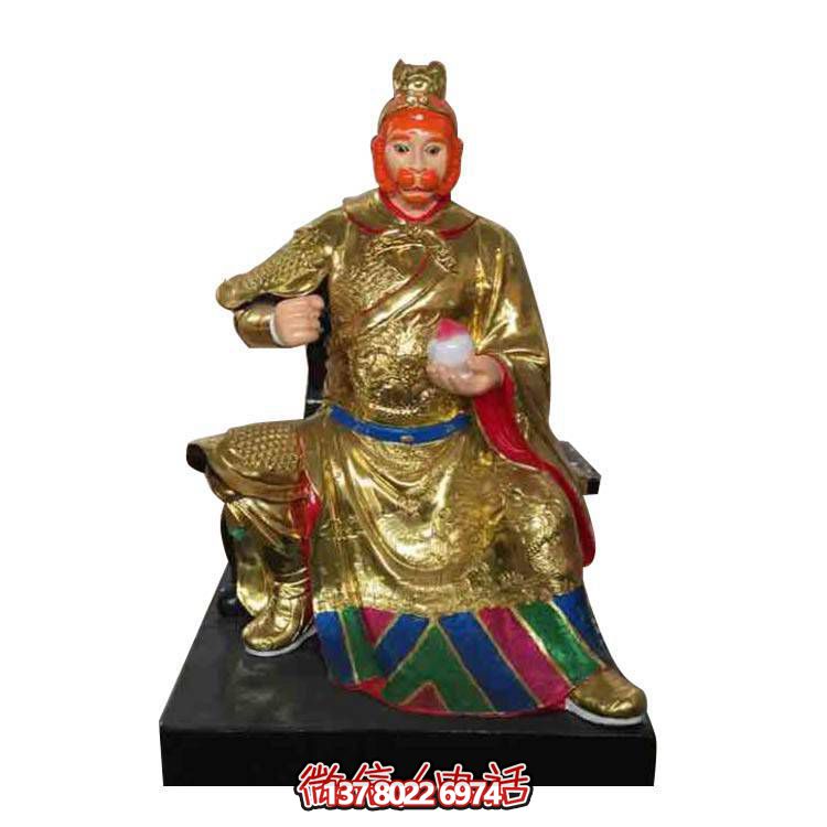 玻璃鋼佛像，金烤漆噴涂