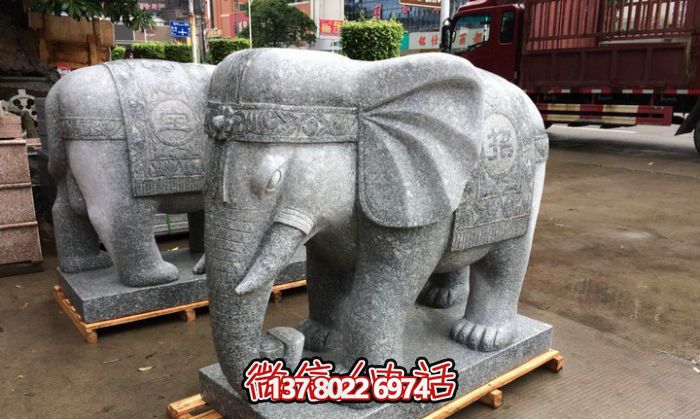 精美大理石雕塑藝術(shù)品，驚艷展現(xiàn)大象的宏偉氣勢(shì)