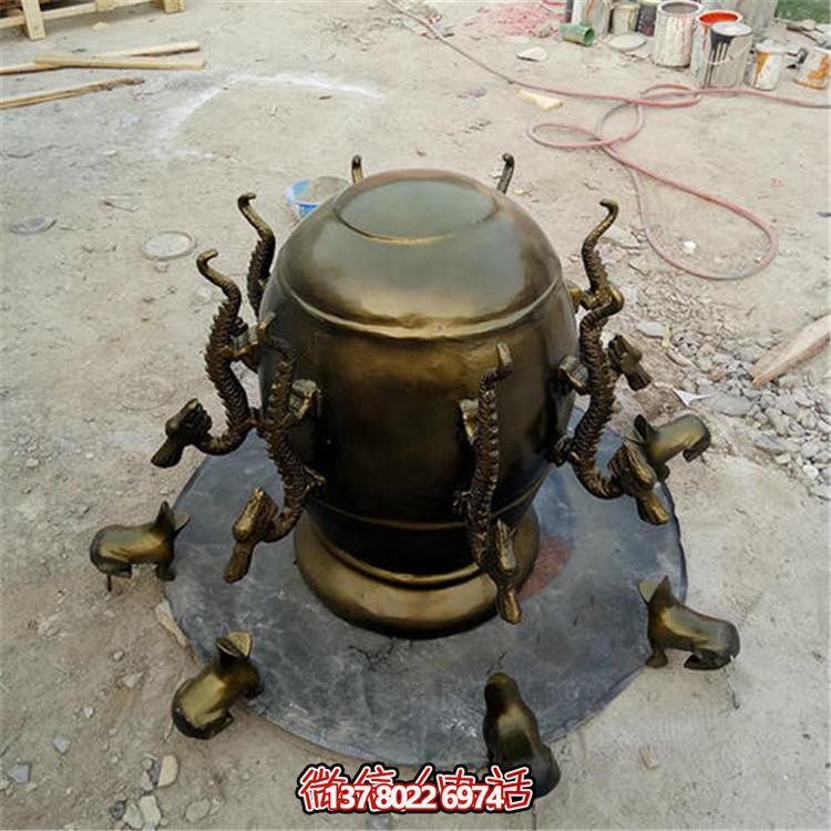 景觀雕塑仿銅玻璃鋼地動(dòng)儀