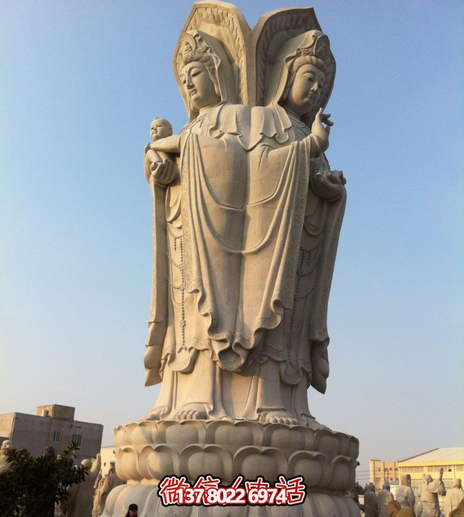 大型觀音大理石雕塑，精美的園林景觀裝飾