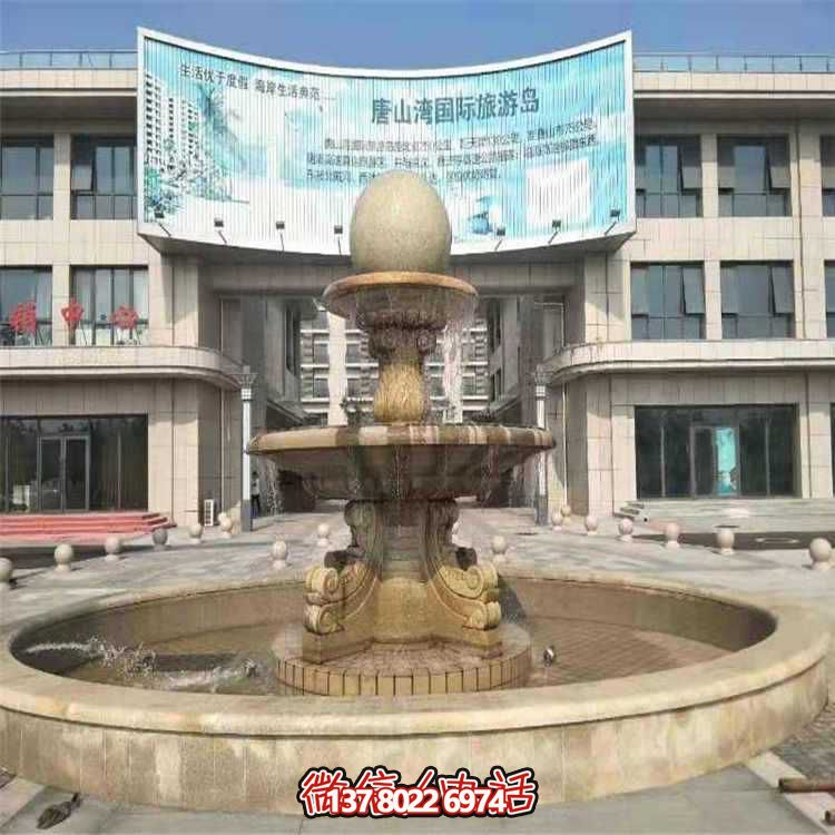 精致石雕噴泉，美化小區(qū)、別墅、大理石環(huán)境