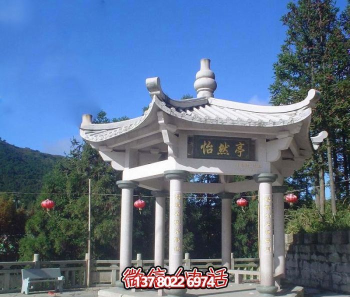 怡然仿古戶外建筑漢白玉擺放，增添農(nóng)場景觀魅力