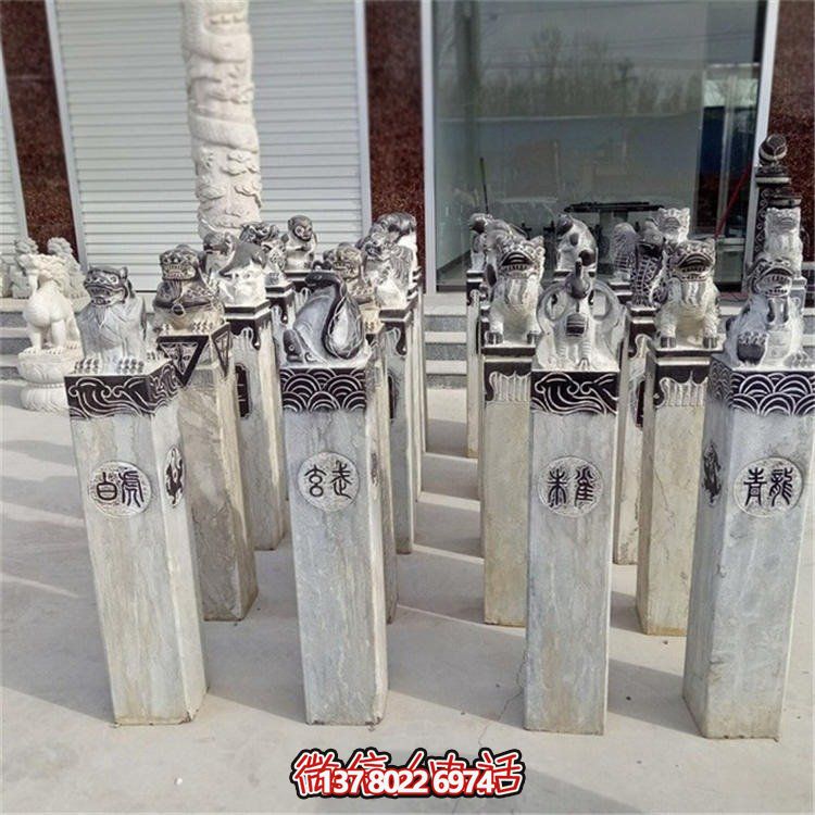 精美大理石雕塑，辟邪鎮(zhèn)宅，拴馬樁大型裝飾