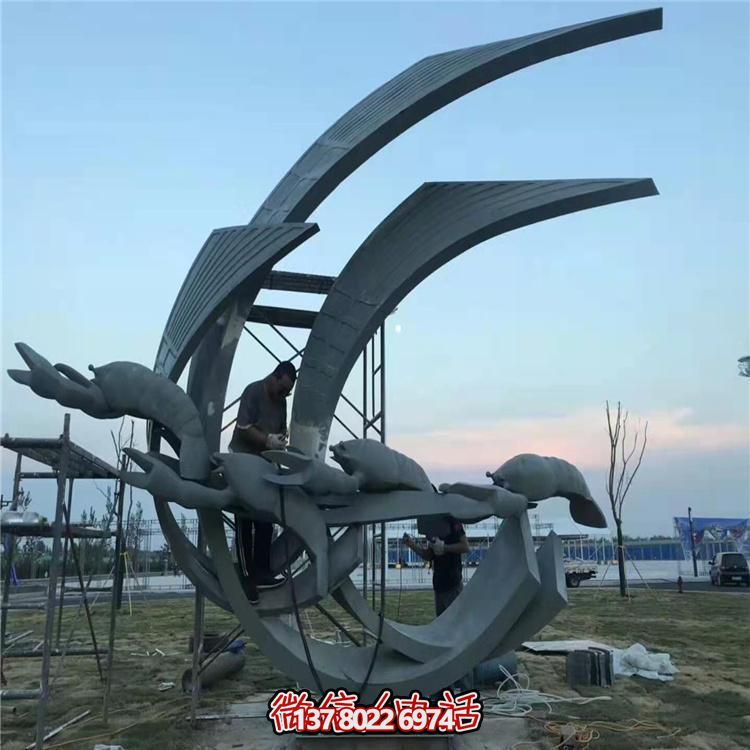 不銹鋼創(chuàng)意景觀雕塑，點亮綠色戶外廣場園林