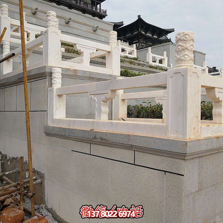 精美大理石石雕欄桿欄板，點綴您的景區(qū)別墅