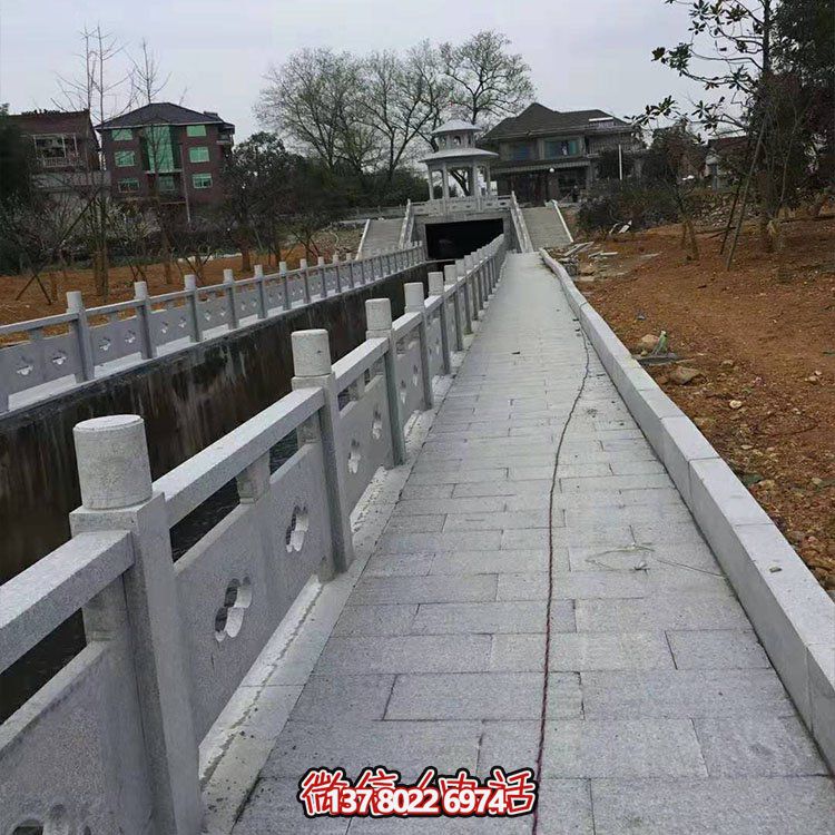 精美大理石護(hù)欄雕塑，點綴河道戶外環(huán)境