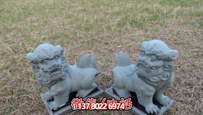 精美創(chuàng)意獅子大理石擺件，為戶外園林景觀增添更多美感