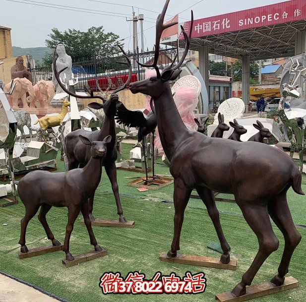 大型仿銅玻璃鋼擺件，非凡園林景觀戶外裝飾