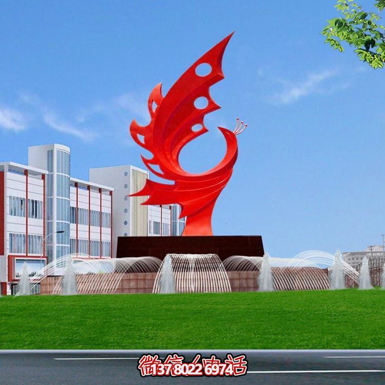 不銹鋼鳳凰標志擺件，凸顯企業(yè)形象