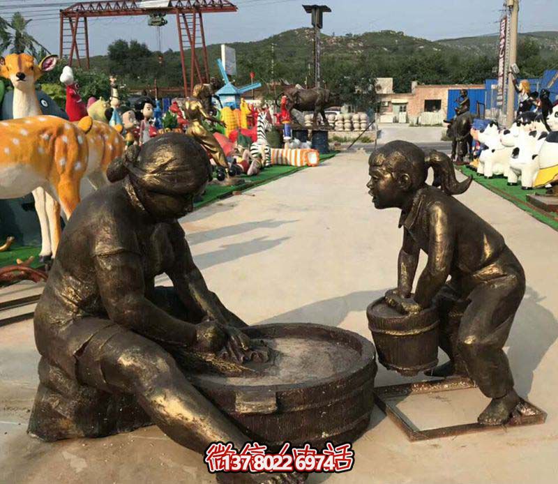 【親情無(wú)價(jià)，母親洗衣服記憶——母親洗衣服銅雕雕塑景區(qū)】