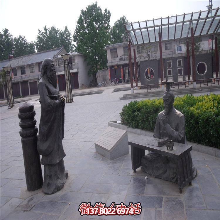 古代仿銅人物雕塑擺件玻璃鋼雕塑景觀(guān)裝置