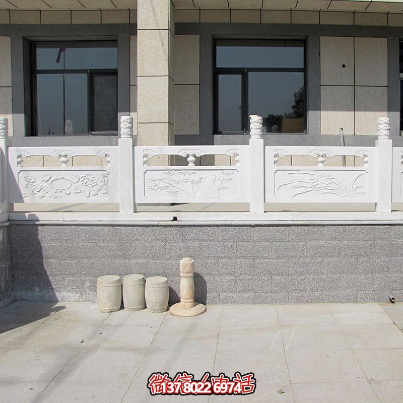 古典庭院大理石臺階雕刻護(hù)欄桿