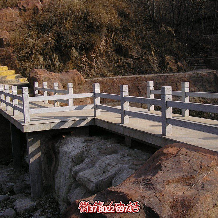 精致石磚制作的路橋、石欄桿及石欄
