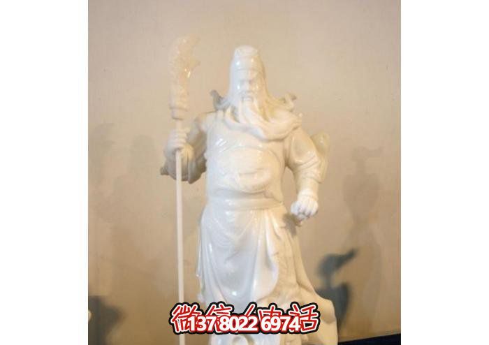 家居商場(chǎng)鎮(zhèn)宅漢白玉石雕關(guān)公雕塑