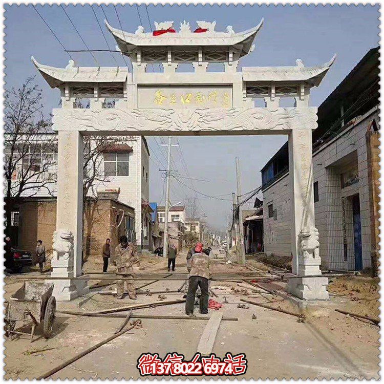 單門(mén)牌坊石雕牌樓