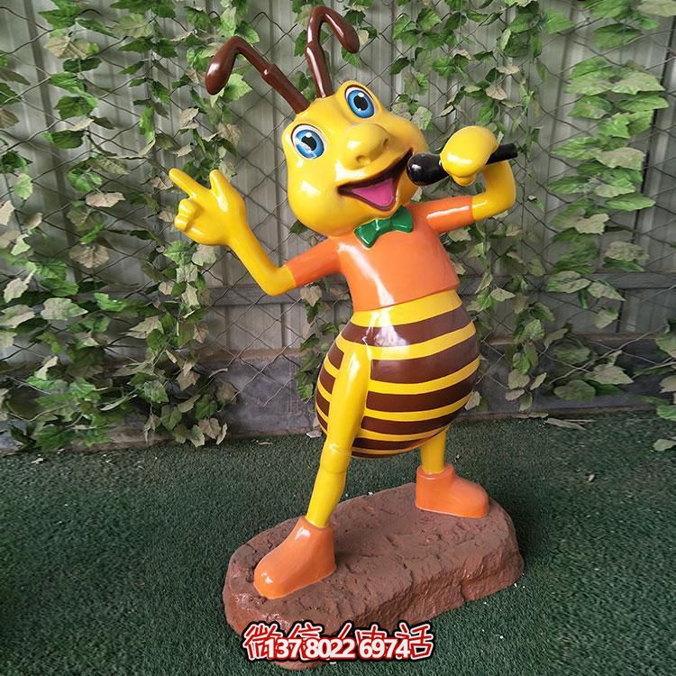 玻璃鋼卡通戶(hù)外景區(qū)園林蜜蜂雕塑