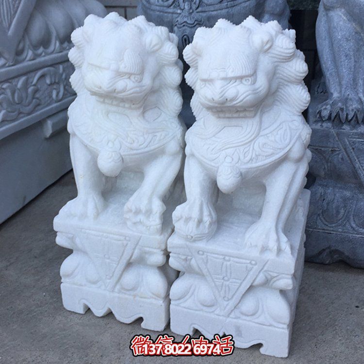 獅子雕塑，戶外園林庭院門口擺放鎮(zhèn)宅獅子