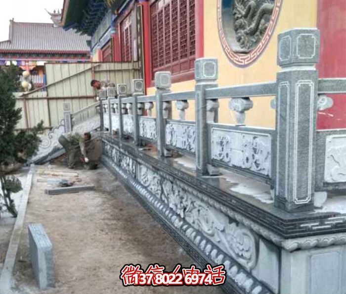 寺廟臺階青石仿古建筑防護(hù)欄桿