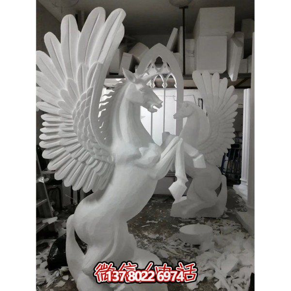 泡沫雕刻歐式飛馬小區(qū)廣場(chǎng)景觀雕塑