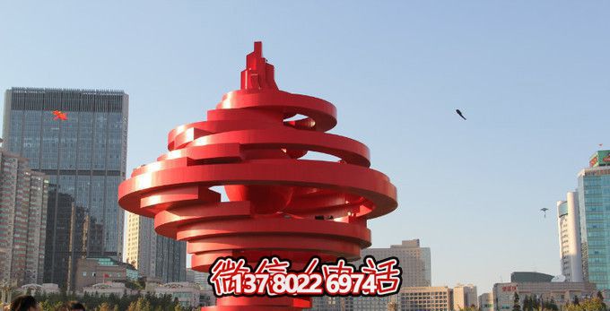 公園商廈創(chuàng)意玻璃鋼競技運動火炬雕塑 公園商廈創(chuàng)意玻璃鋼競技運動火炬雕塑