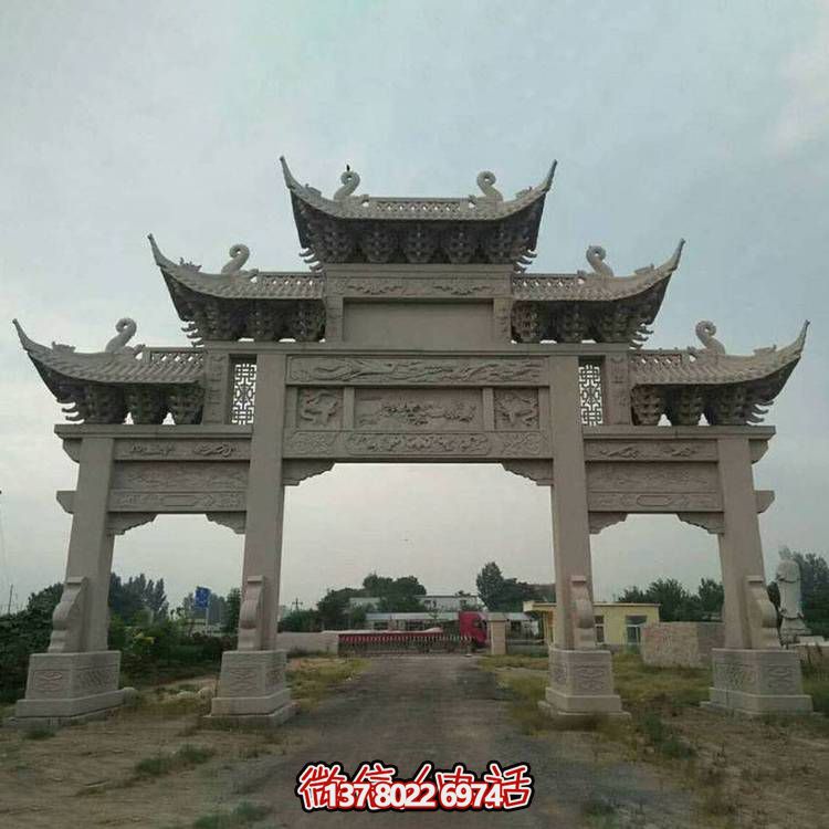 新農(nóng)村石雕牌坊門(mén)樓