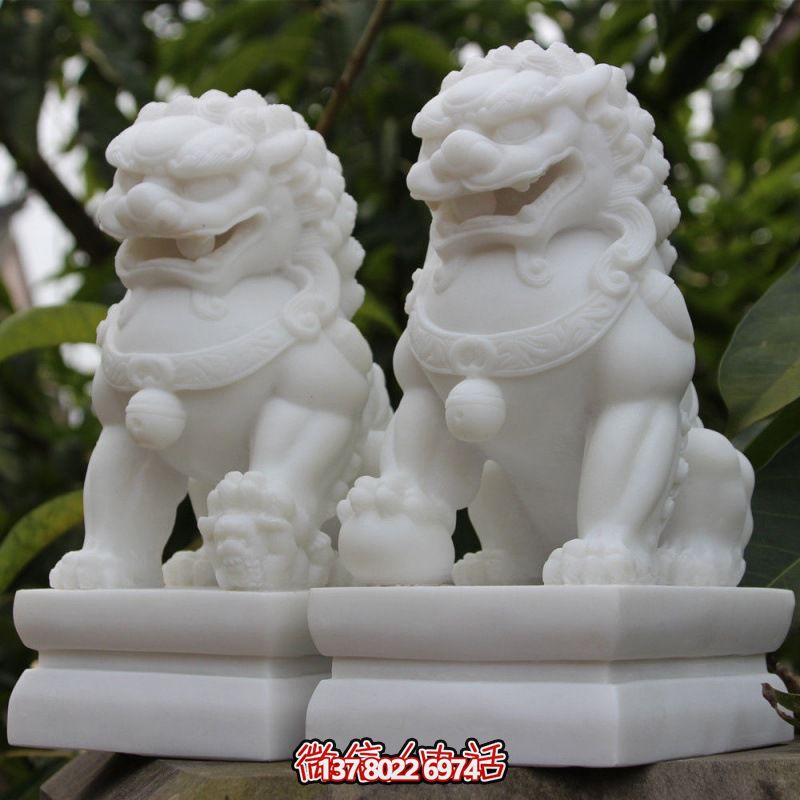 戶外廣場創(chuàng)意石雕漢白玉獅子雕塑 戶外廣場創(chuàng)意石雕漢白玉獅子雕塑