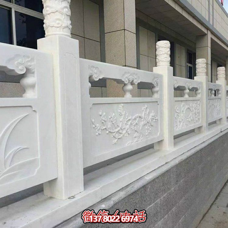 別墅小區(qū)大理石石雕戶(hù)外欄桿欄板雕塑