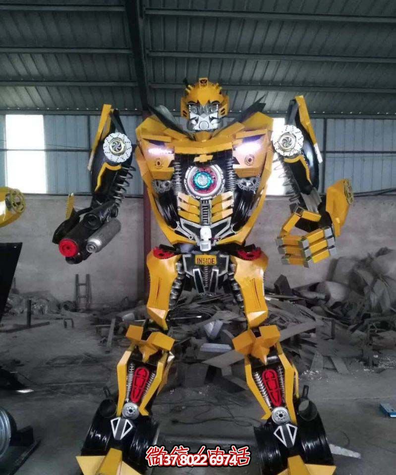 不銹鋼卡通大黃蜂機(jī)器人雕塑 不銹鋼卡通大黃蜂機(jī)器人雕塑