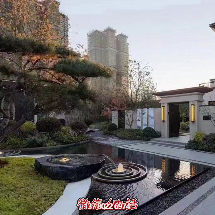 校園廣場(chǎng)大型景觀流水?dāng)[件