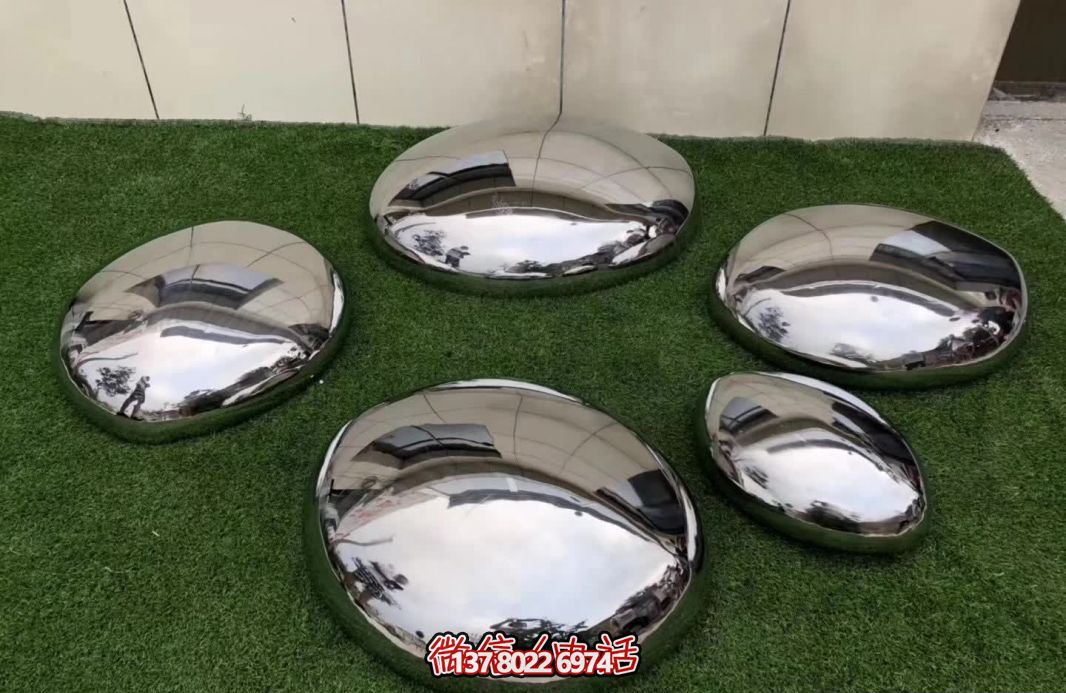 公園售樓處不銹鋼鏡面白鋼創(chuàng)意抽象藝術(shù)裝飾品擺件