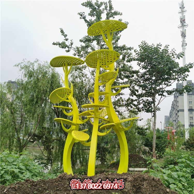 不銹鋼抽象樹，網(wǎng)狀樹葉樹冠