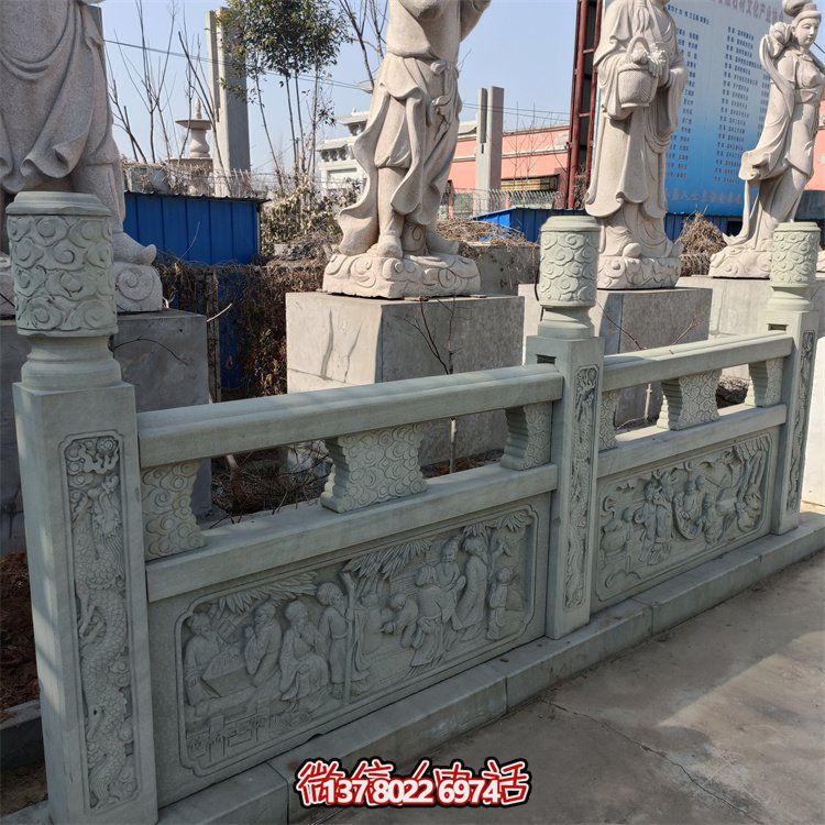 大理石石雕戶(hù)外園林景觀欄桿欄板雕塑