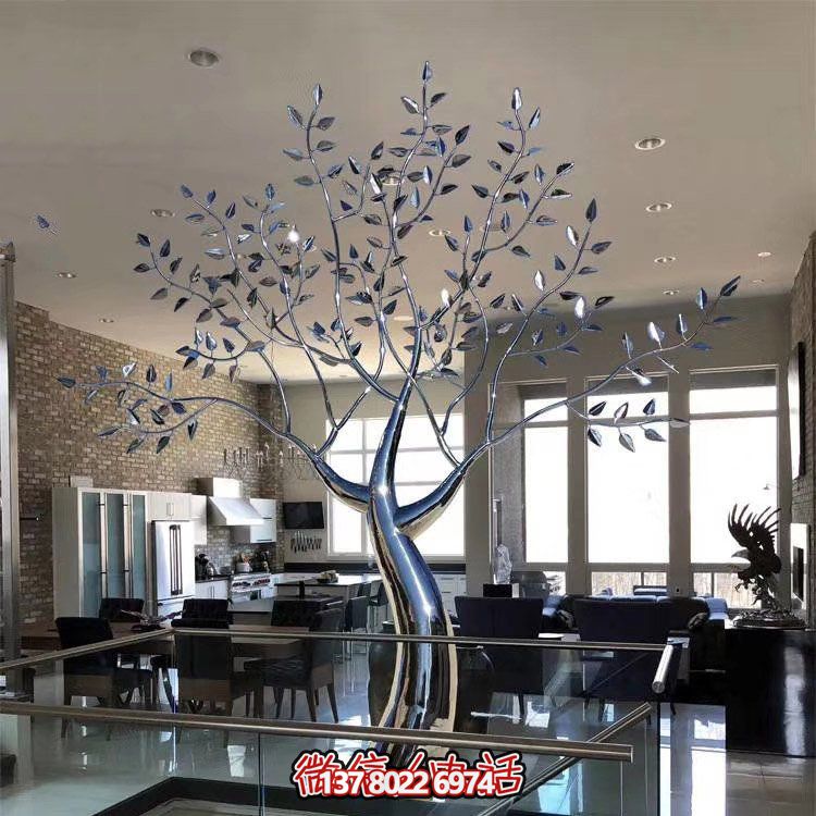 公園不銹鋼蘑菇水景觀(guān)雕塑庭院室內(nèi)裝飾金屬不銹鋼樹(shù)擺件