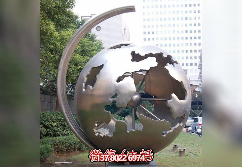 公園廣場創(chuàng)意抽象藝術鏡面不銹鋼地球儀雕塑 公園廣場創(chuàng)意抽象藝術鏡面不銹鋼地球儀雕塑