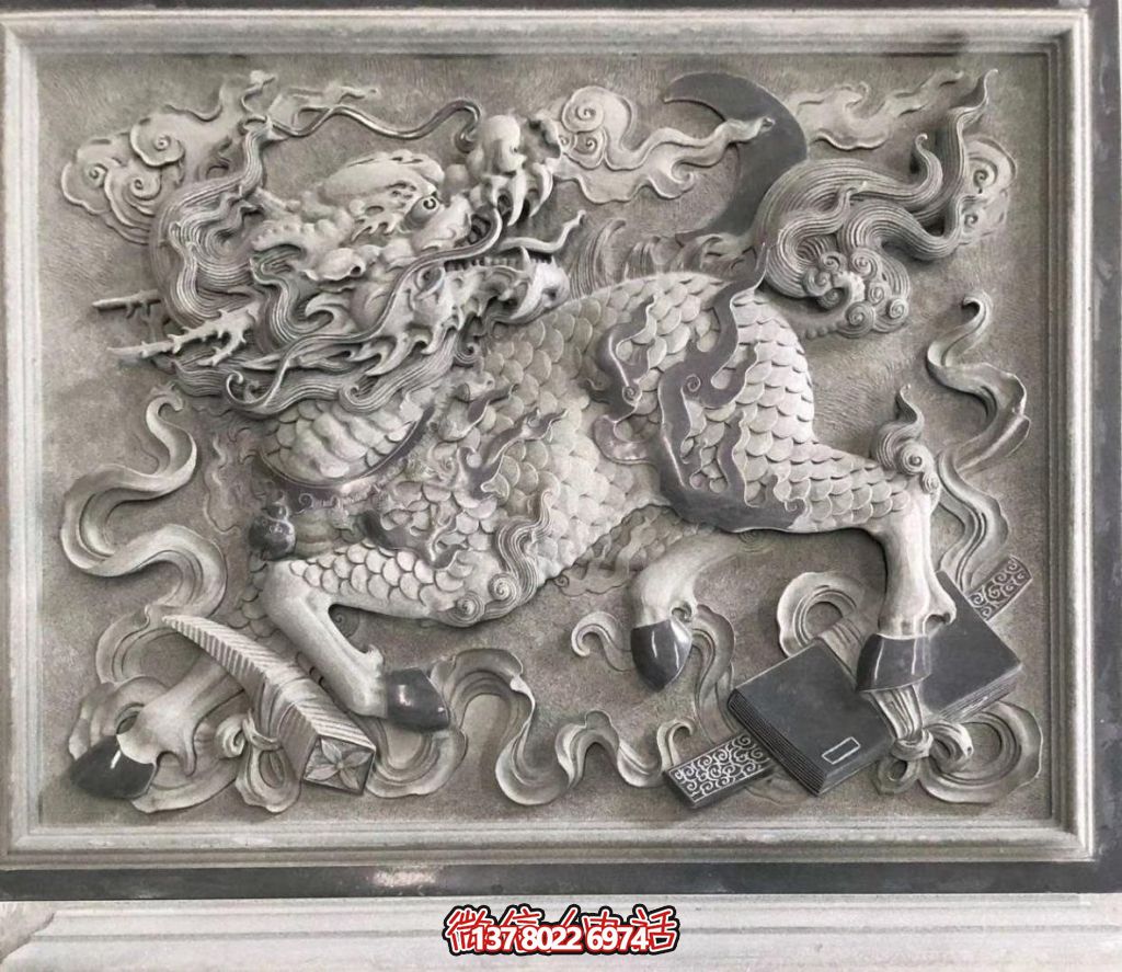 青石麒麟獻瑞：祥瑞滿庭，福佑千秋