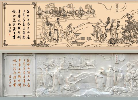 畫(huà)稿與浮雕對(duì)比圖-- (10)