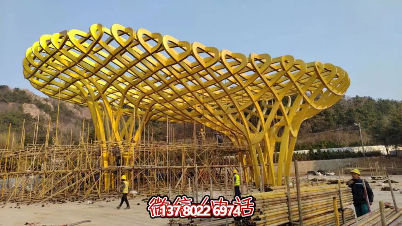 不銹鋼鳥(niǎo)巢景觀造型雕塑